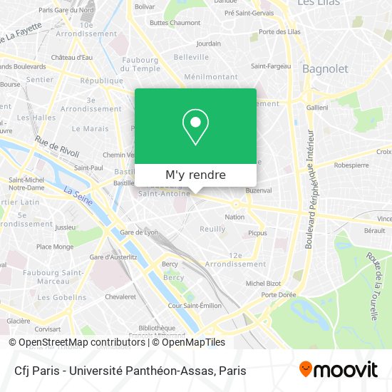 Cfj Paris - Université Panthéon-Assas plan