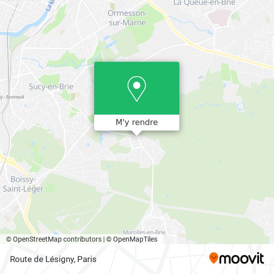 Route de Lésigny plan