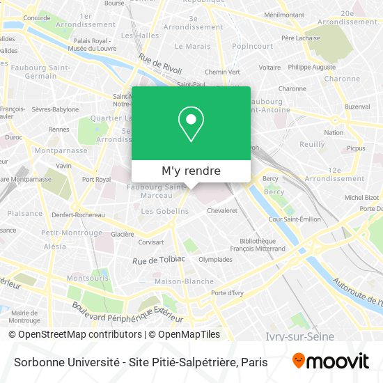 Sorbonne Université - Site Pitié-Salpétrière plan