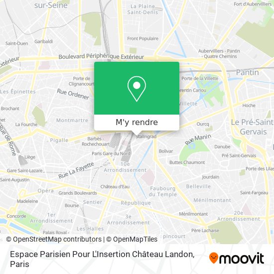 Espace Parisien Pour L'Insertion Château Landon plan