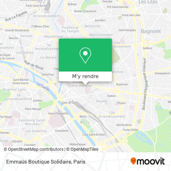 Emmaüs Boutique Solidaire plan