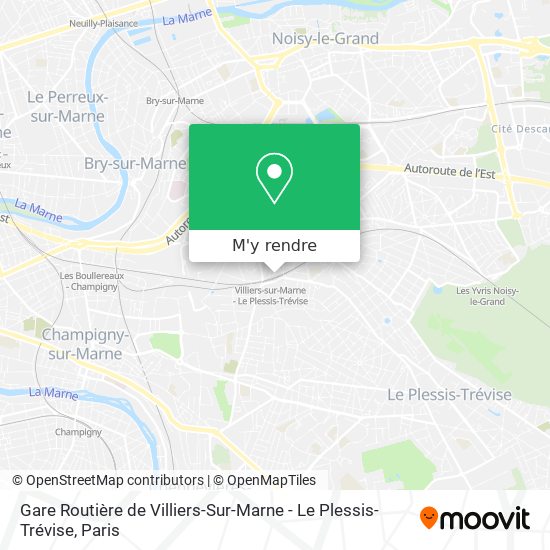 Gare Routière de Villiers-Sur-Marne - Le Plessis-Trévise plan
