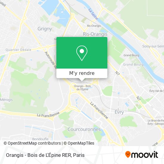 Orangis - Bois de L'Épine RER plan