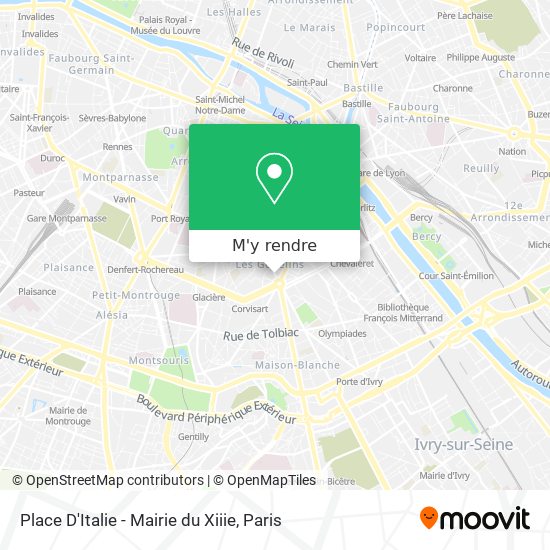Place D'Italie - Mairie du Xiiie plan