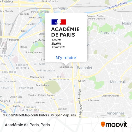 Académie de Paris plan