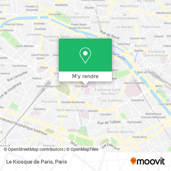 Le Kiosque de Paris plan