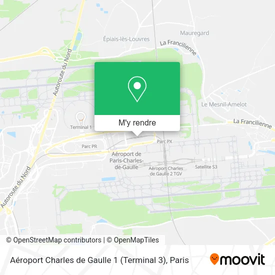 Aéroport Charles de Gaulle 1 (Terminal 3) plan