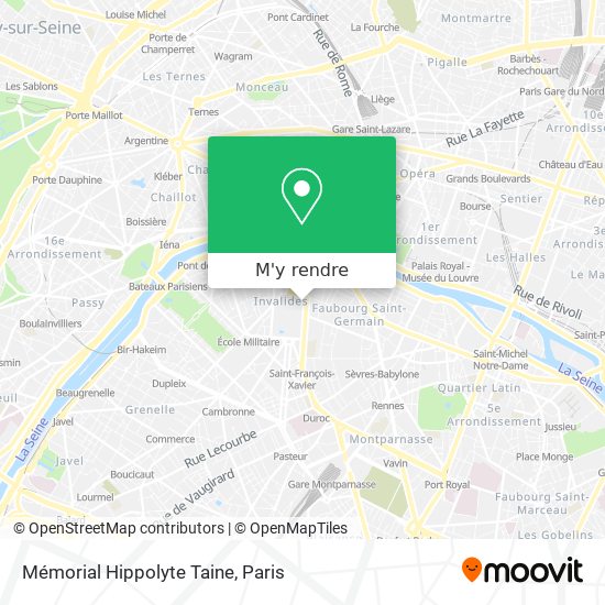 Mémorial Hippolyte Taine plan