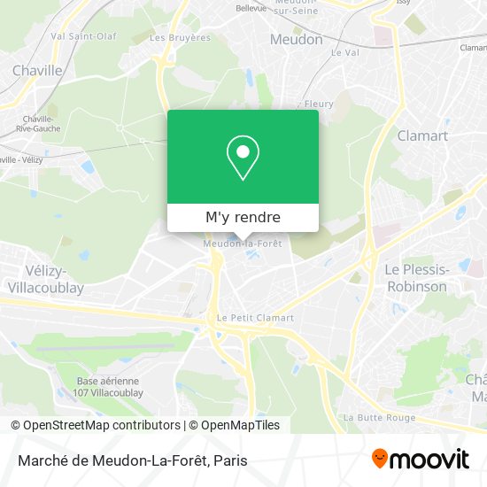 Marché de Meudon-La-Forêt plan