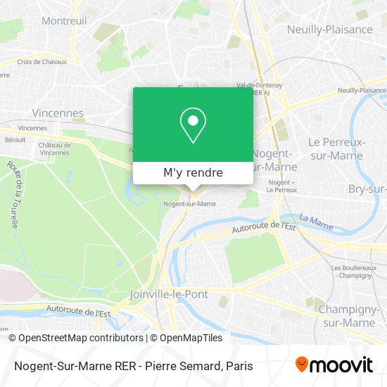 Nogent-Sur-Marne RER - Pierre Semard plan