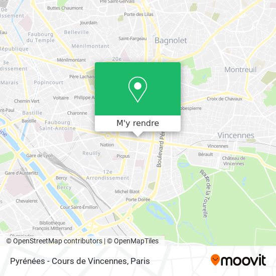 Pyrénées - Cours de Vincennes plan