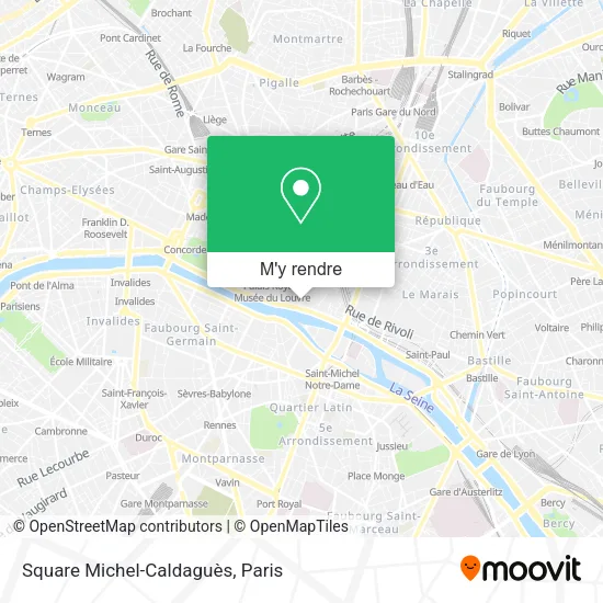 Square Michel-Caldaguès plan
