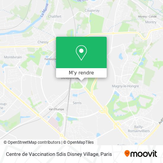 Centre de Vaccination Sdis Disney Village plan