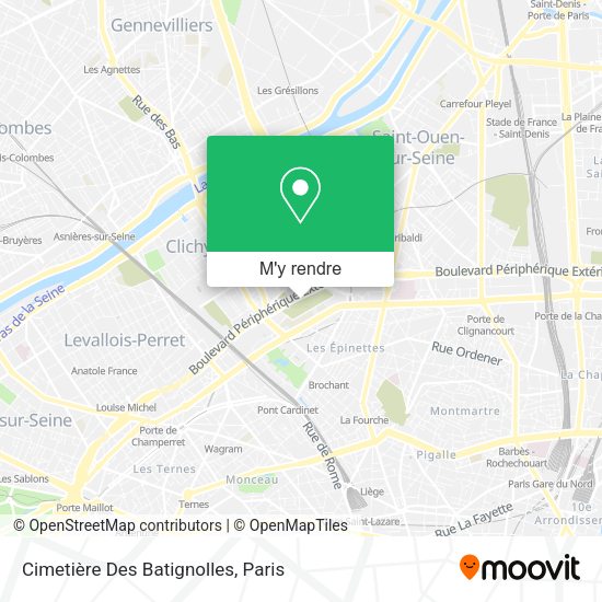 Cimetière Des Batignolles plan