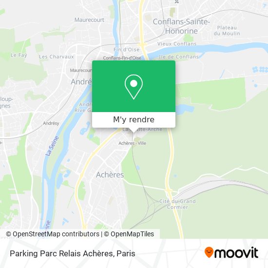 Parking Parc Relais Achères plan