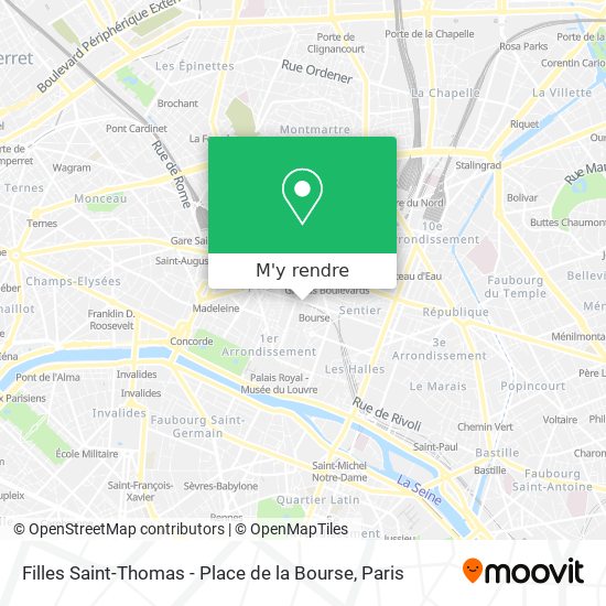 Filles Saint-Thomas - Place de la Bourse plan
