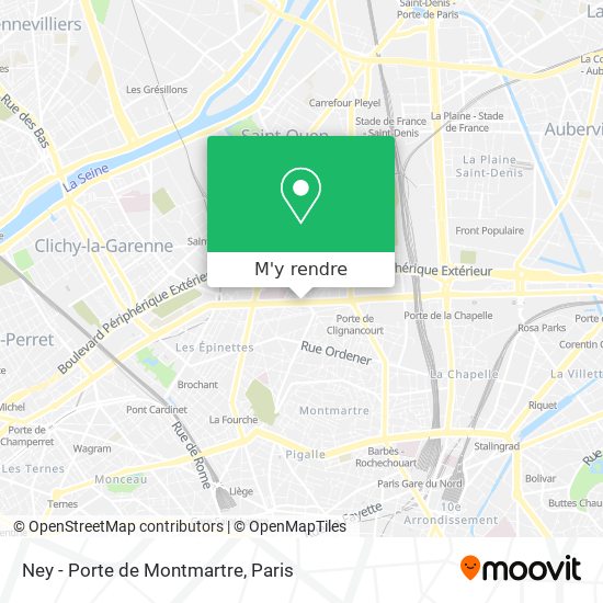 Ney - Porte de Montmartre plan