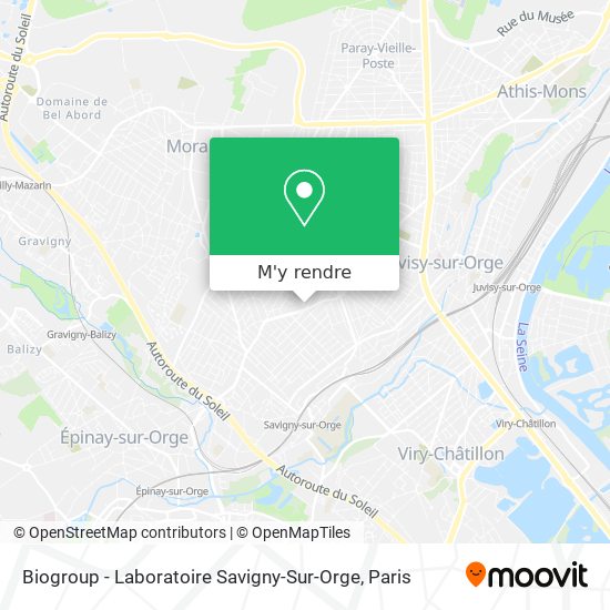 Biogroup - Laboratoire Savigny-Sur-Orge plan