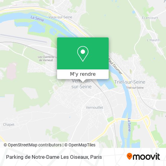 Parking de Notre-Dame Les Oiseaux plan