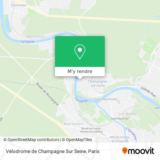 Vélodrome de Champagne Sur Seine plan