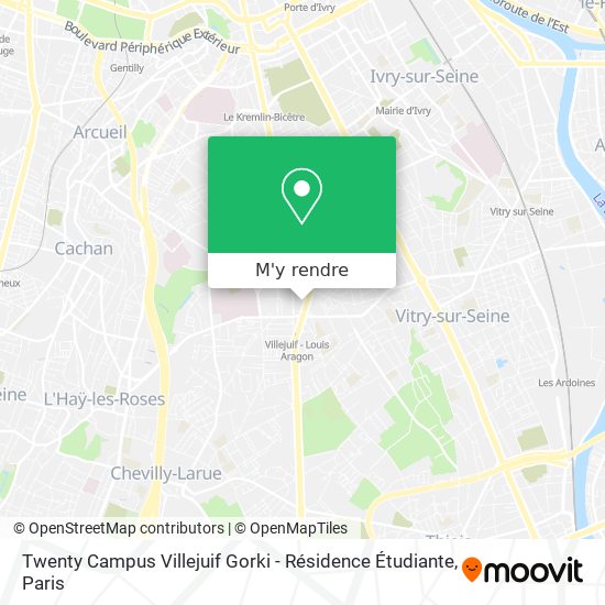 Twenty Campus Villejuif Gorki - Résidence Étudiante plan