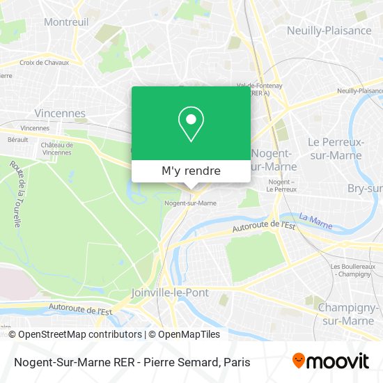 Nogent-Sur-Marne RER - Pierre Semard plan