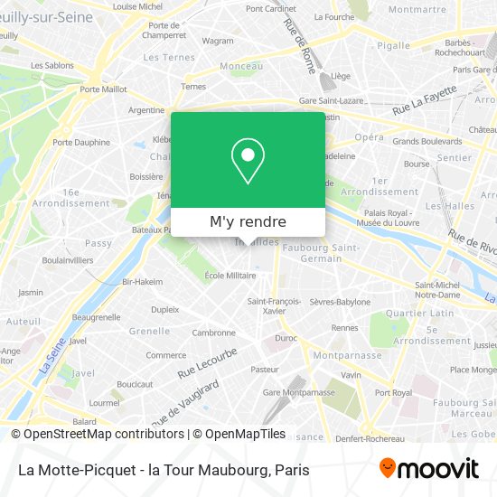 La Motte-Picquet - la Tour Maubourg plan