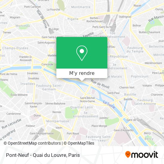 Pont-Neuf - Quai du Louvre plan