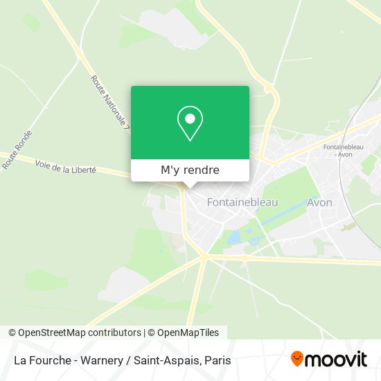La Fourche - Warnery / Saint-Aspais plan