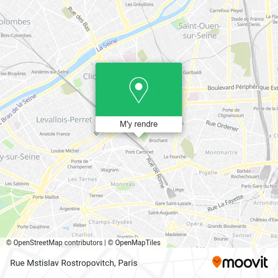 Rue Mstislav Rostropovitch plan