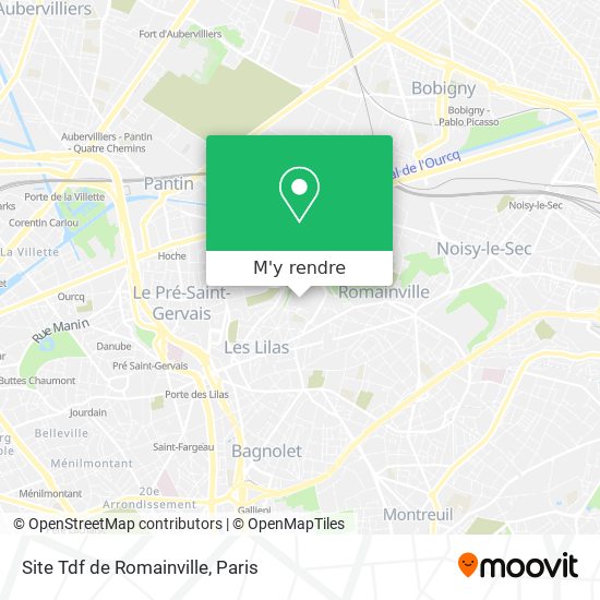 Site Tdf de Romainville plan