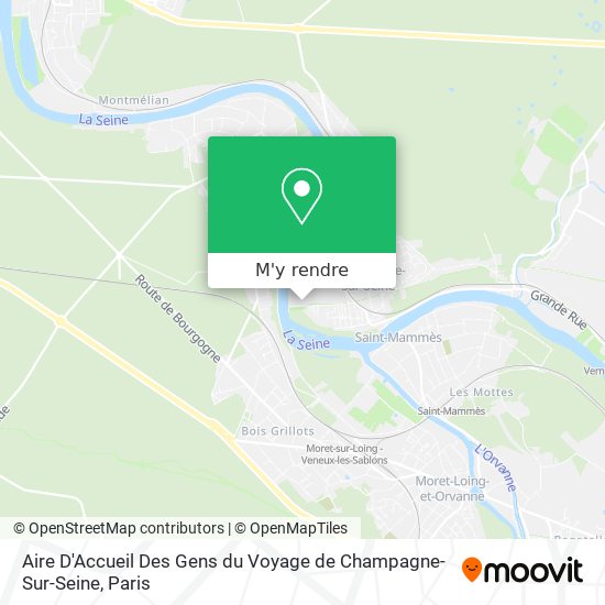 Aire D'Accueil Des Gens du Voyage de Champagne-Sur-Seine plan