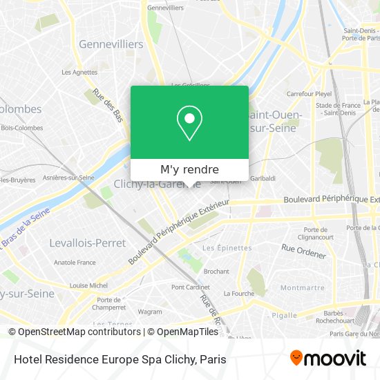 Hotel Residence Europe Spa Clichy plan