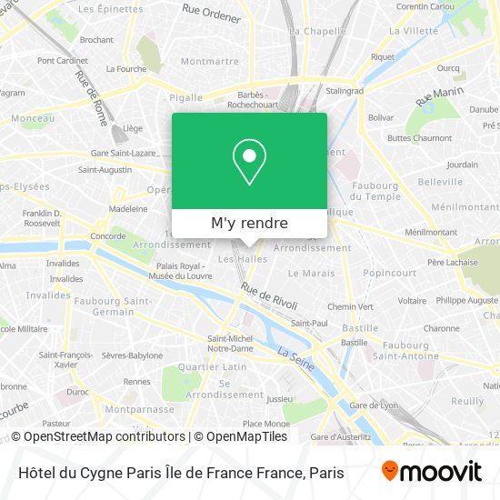 Hôtel du Cygne Paris Île de France France plan