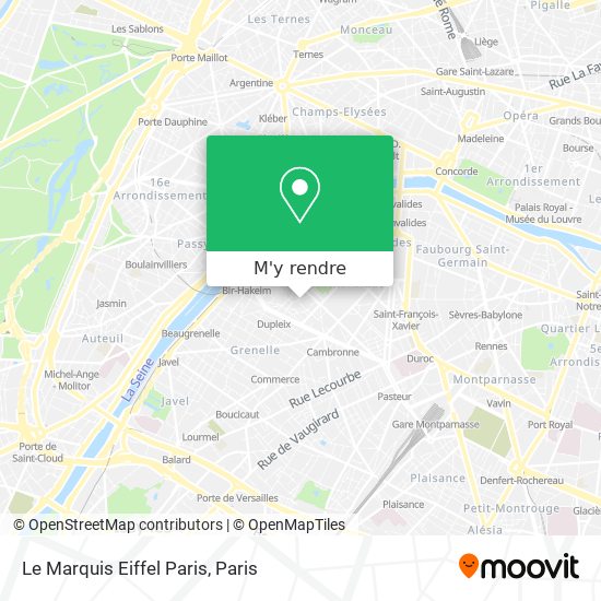 Le Marquis Eiffel Paris plan