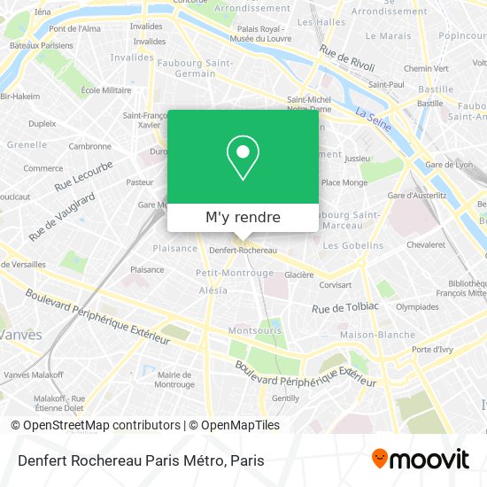 Denfert Rochereau Paris Métro plan