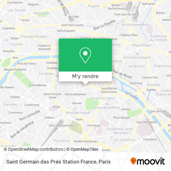 Saint Germain des Prés Station France plan