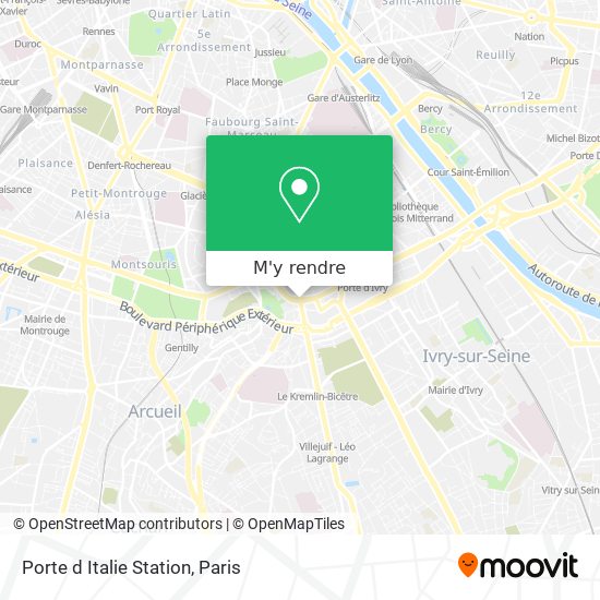 Porte d Italie Station plan
