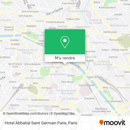 Hotel Abbatial Saint Germain Paris plan