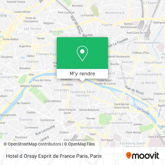 Hotel d Orsay Esprit de France Paris plan