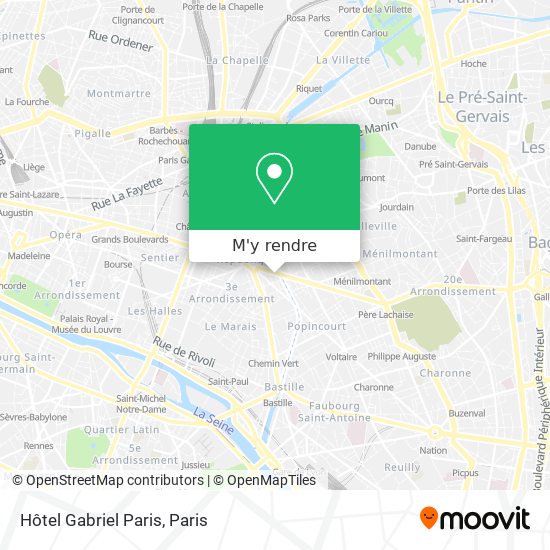 Hôtel Gabriel Paris plan
