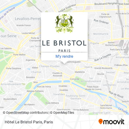 Hôtel Le Bristol Paris plan