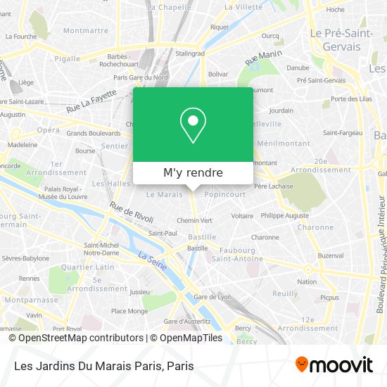 Les Jardins Du Marais Paris plan