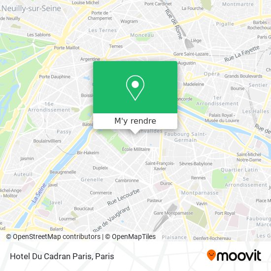 Hotel Du Cadran Paris plan