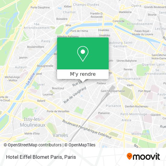 Hotel Eiffel Blomet Paris plan
