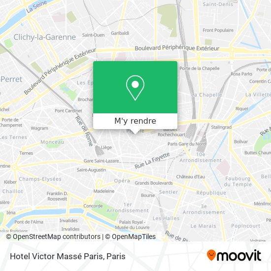 Hotel Victor Massé Paris plan