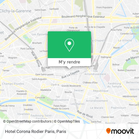 Hotel Corona Rodier Paris plan