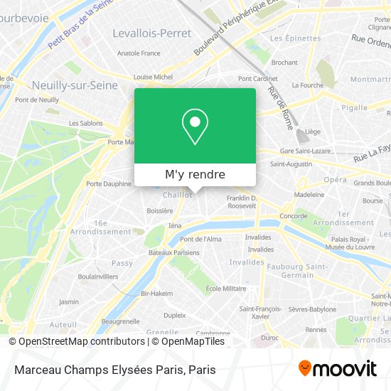 Marceau Champs Elysées Paris plan