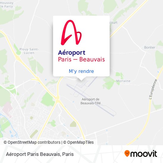 Aéroport Paris Beauvais plan