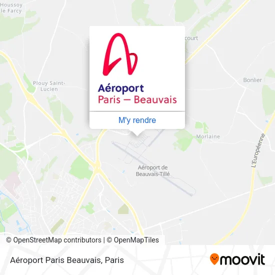 Aéroport Paris Beauvais plan